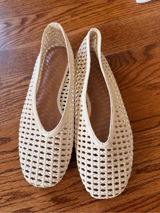 Old Navy Shoes - Old Navy Cream Woven Slip-On Flats
